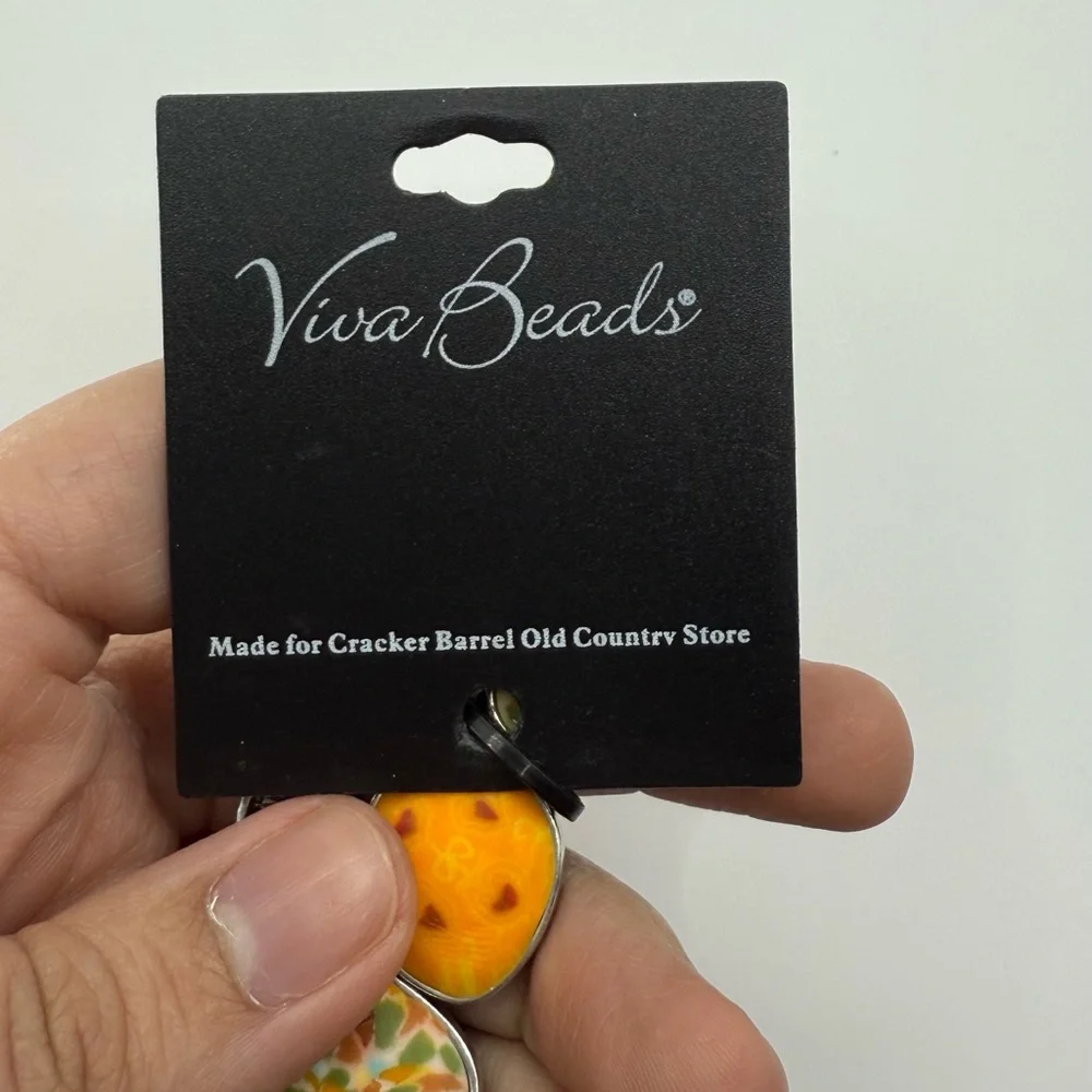 Viva Beads Stretch Bracelet | Colorful Clay Inlay Cracker Barrel